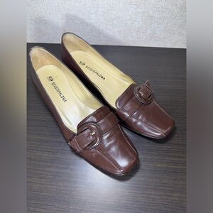 Studio Paloma Vintage Leather Loafers Brown Leather Loafers Size EU 37 US 6.5-7